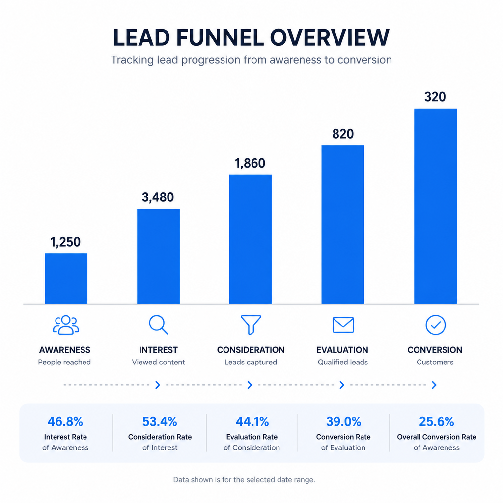 Leads performance chart